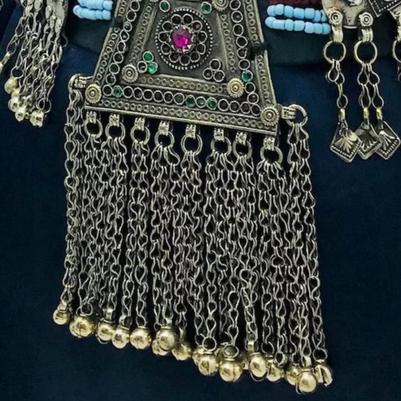 Vintage Kuchi Belt: Tribal Belly Dance Belt with Coins & Beads